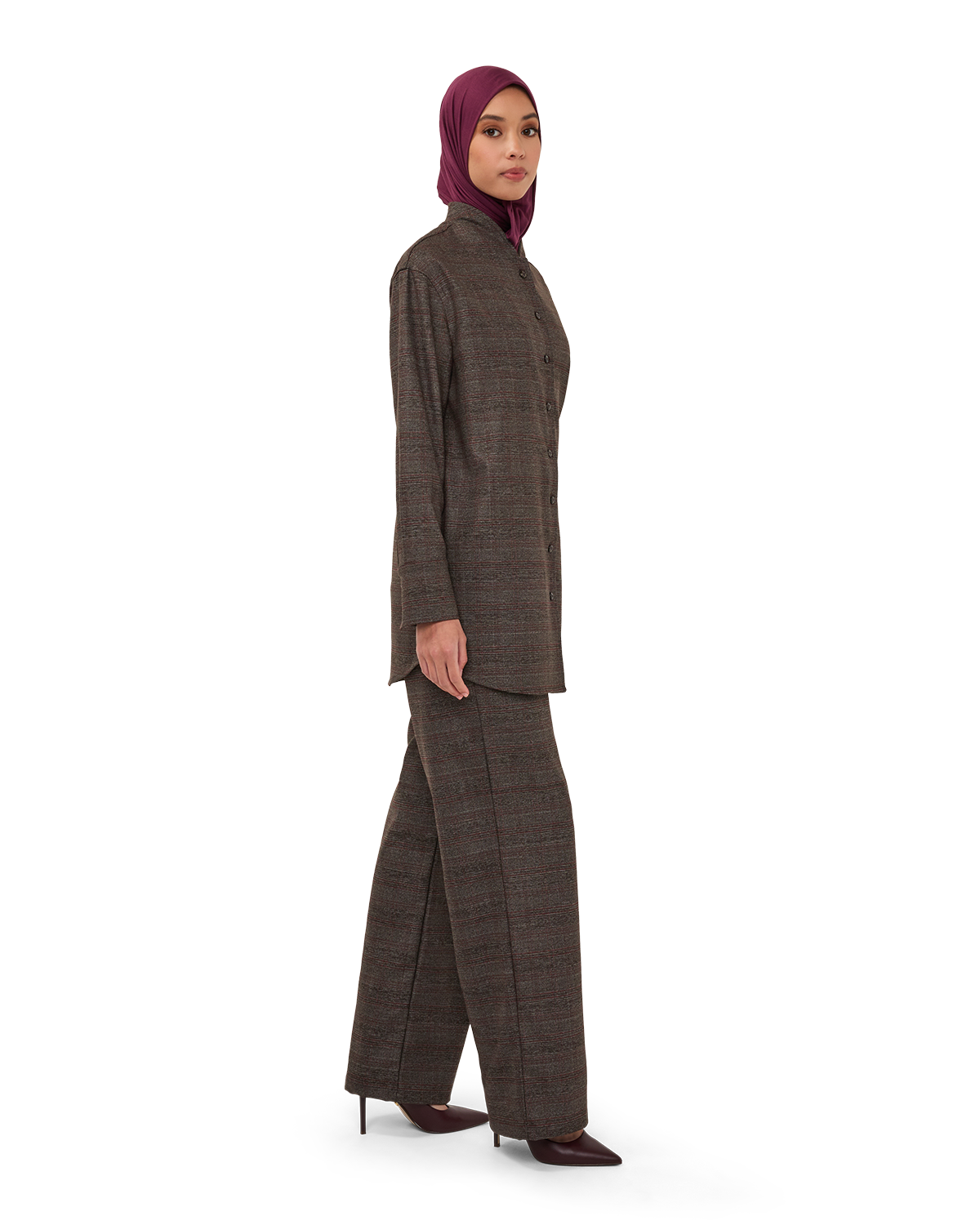 Checked Longline Blouse