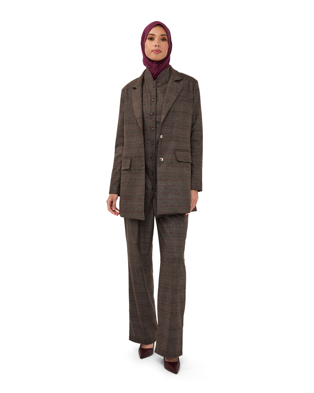 Checked Longline Blouse