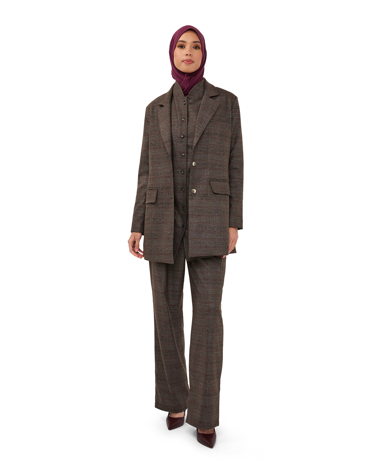Checked Tailored Trousers