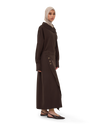 Asymmetric Wrap Maxi Skirt - Chocolate Brown