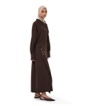 Asymmetric Wrap Maxi Skirt - Chocolate Brown