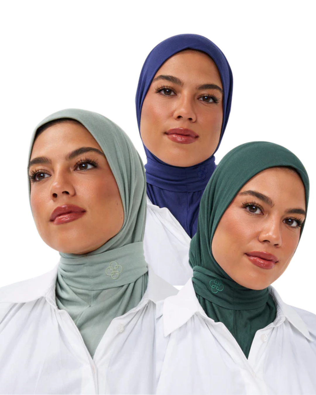 Cool-Toned Embroidery Slip-on Set