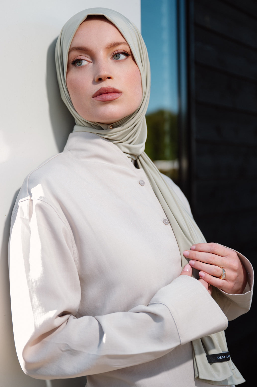 Button-Front Blouse Bone