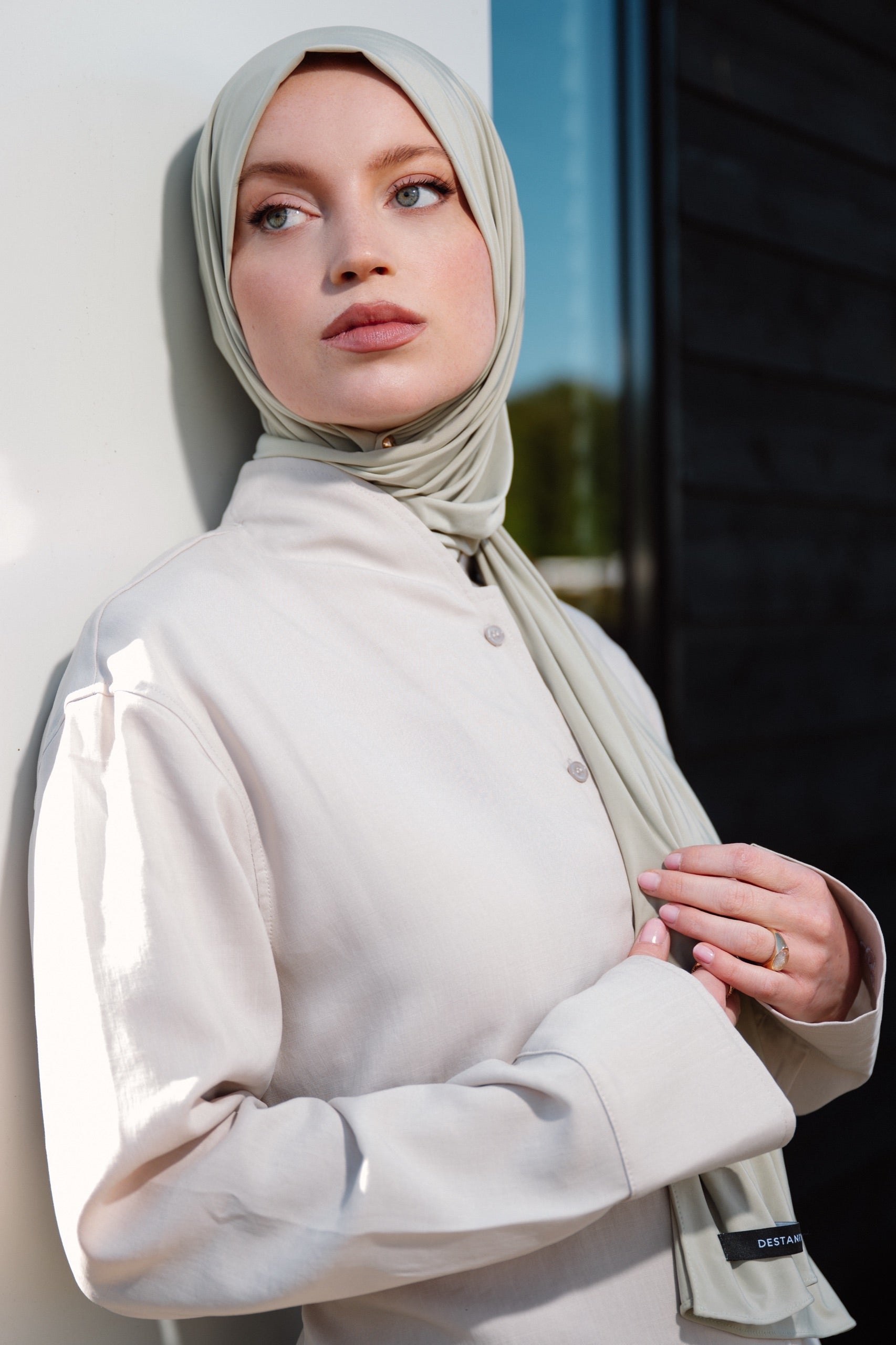 Button-Front Blouse Bone