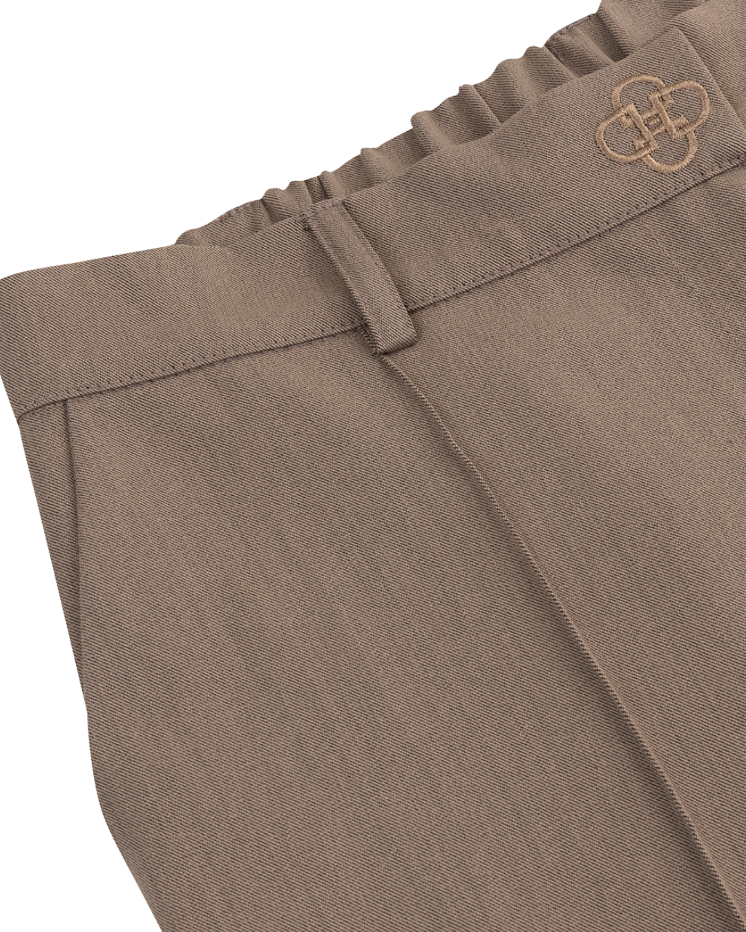 Pleated Cotton Trousers - Stone
