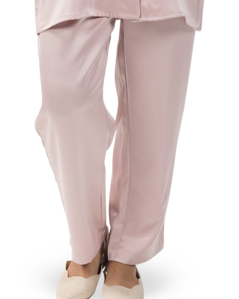 Satijnen broek - Petal Blush