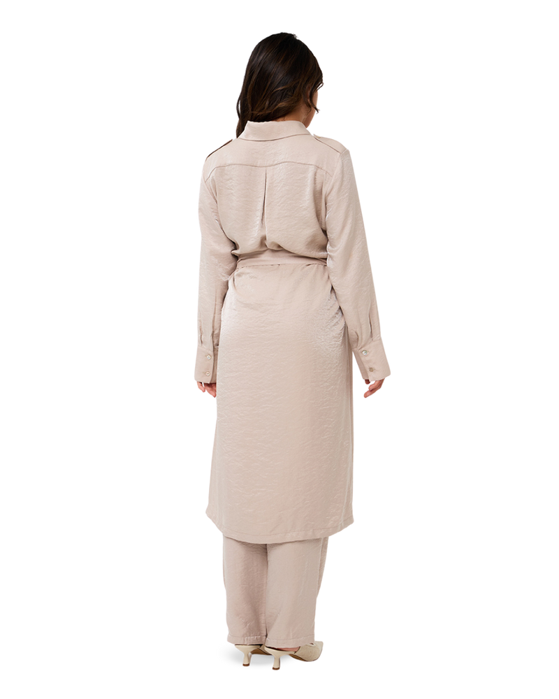 Soleya Button-Down Tunic - Blush Pearl