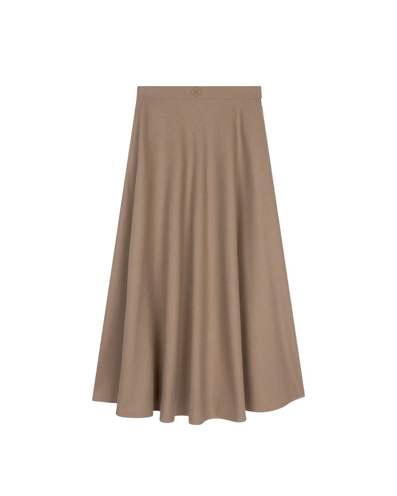 A-Line Maxi Skirt - Camel