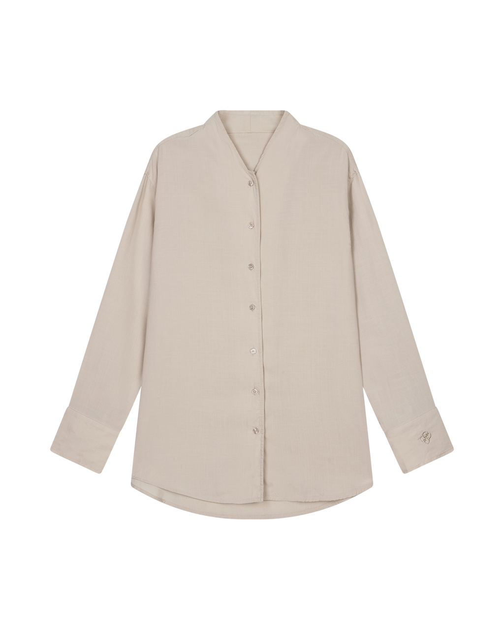 Button-Front Blouse Bone