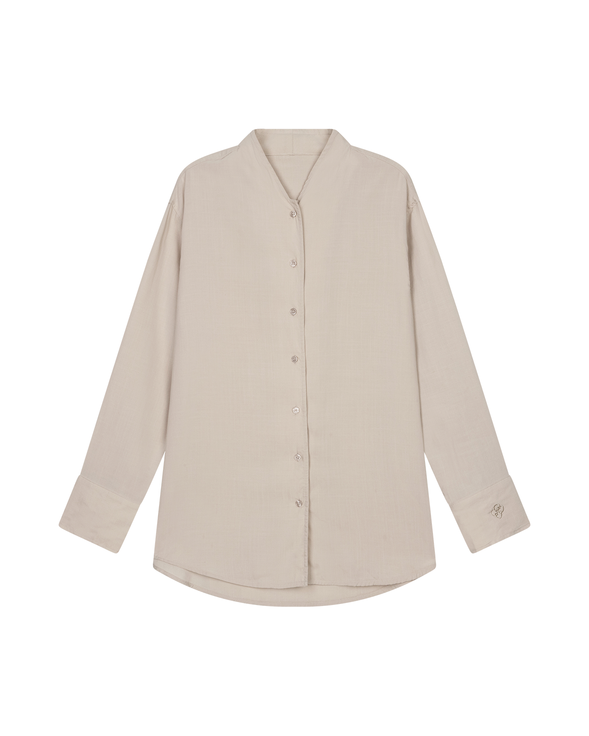 Button-Front Blouse Bone