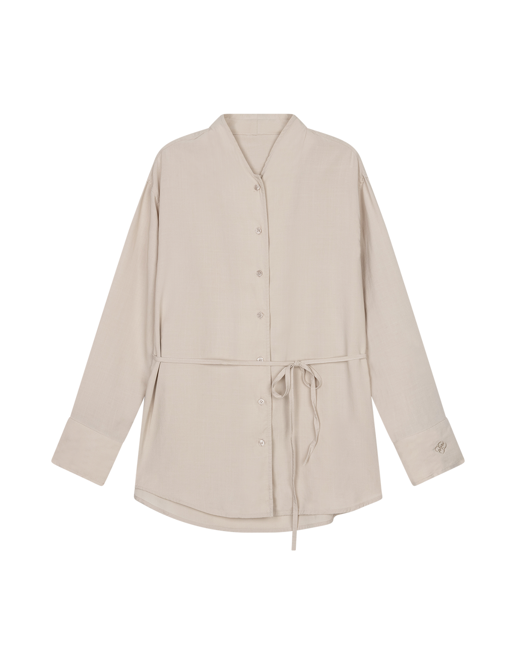 Button-Front Blouse Bone