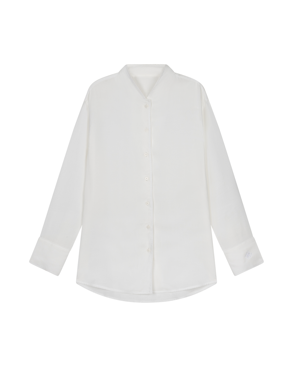 Button-Front Blouse Chalk