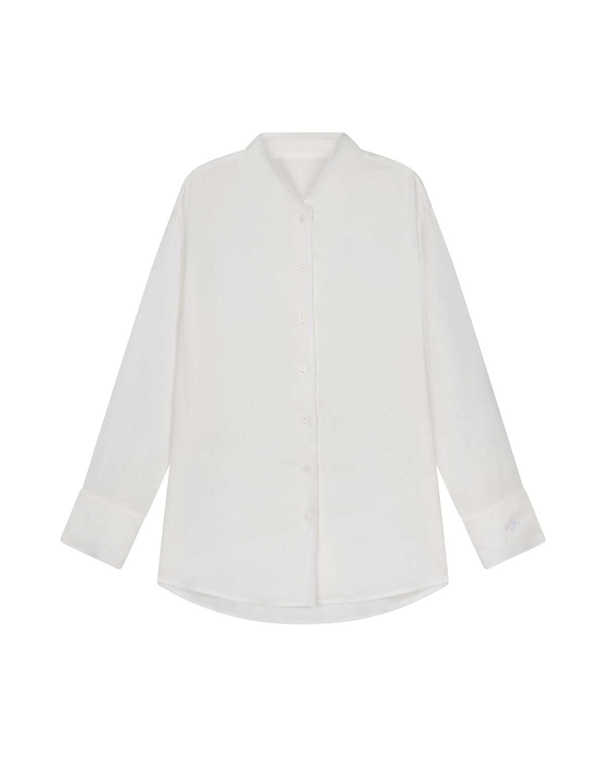 Button-Front Blouse Chalk