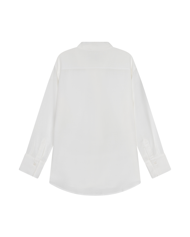 Button-Front Blouse Chalk