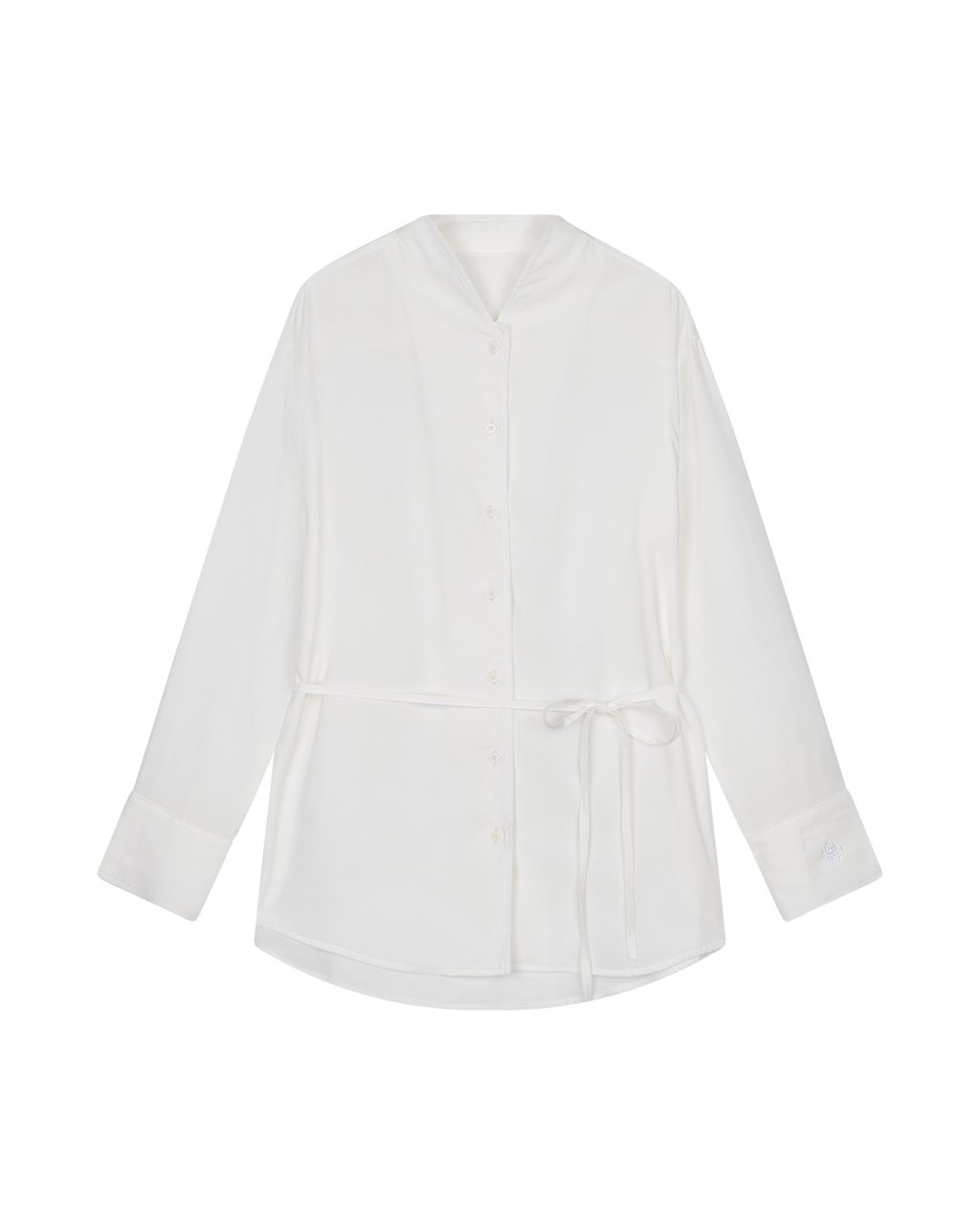 Button-Front Blouse Chalk