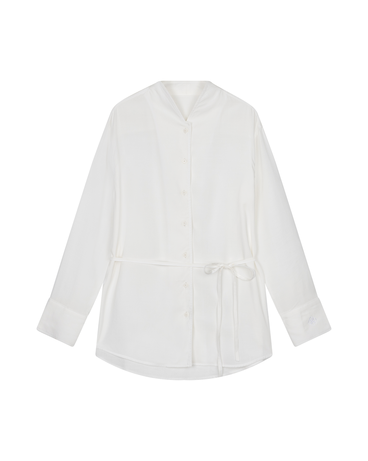 Button-Front Blouse Chalk
