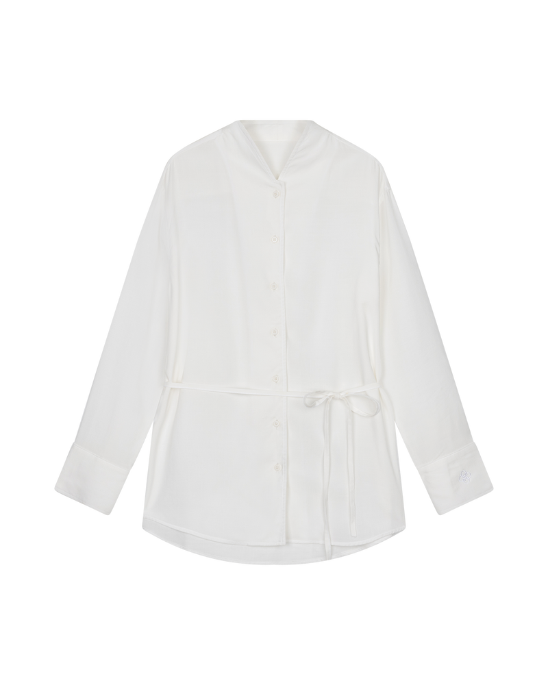 Button-Front Blouse Chalk