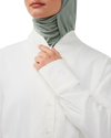 Button-Front Blouse Chalk