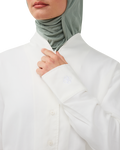 Button-Front Blouse Chalk
