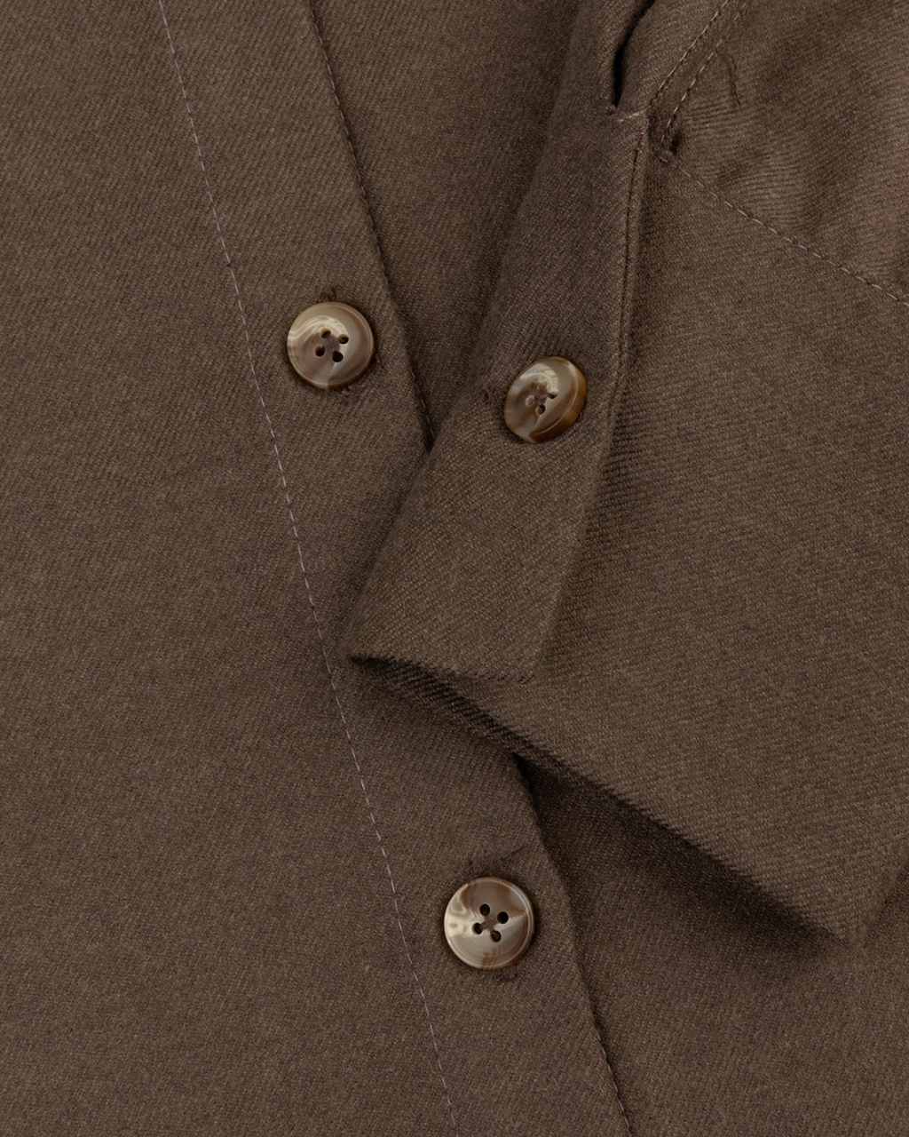 Button-Down Blouse - Muted Brown