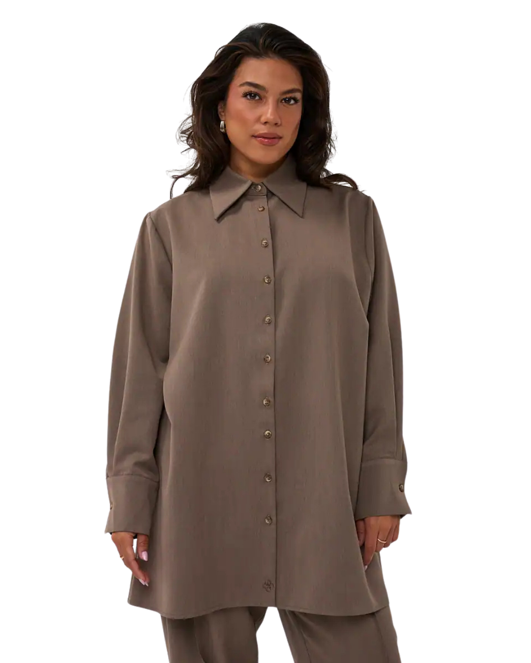 Button-Down Blouse - Stone