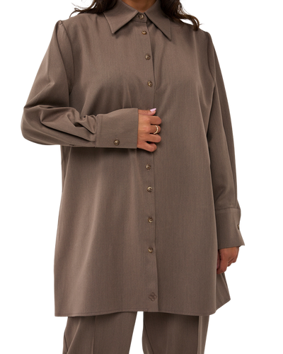 Button-Down Blouse - Stone
