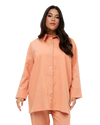 Linen Button-Down Blouse - Abricot