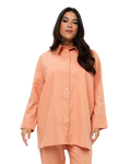 Linen Button-Down Blouse - Abricot