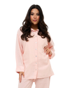 Linen Button-Down Blouse - Blush