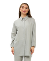 Linen Button-Down Blouse - Pale Sage
