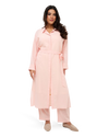 Longline Linen Tunic - Blush