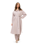 Longline Linen Tunic - Pale Mauve