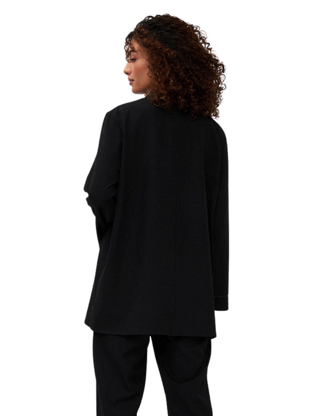 Pleated Cotton Trousers - Black