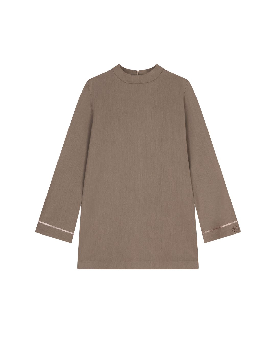 Mock-Neck Blouse - Stone