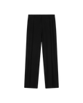 Pleated Cotton Trousers - Black