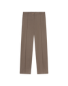 Pleated Cotton Trousers - Stone