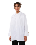 Pleated-Front Blouse - White