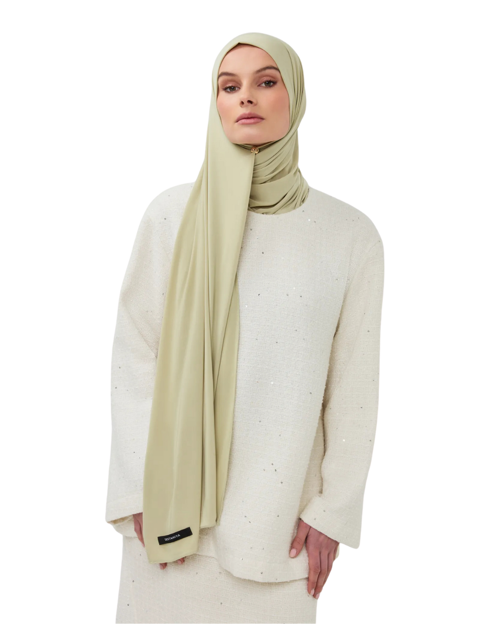 Premium Modal Long-Scarf - Pear Blanc