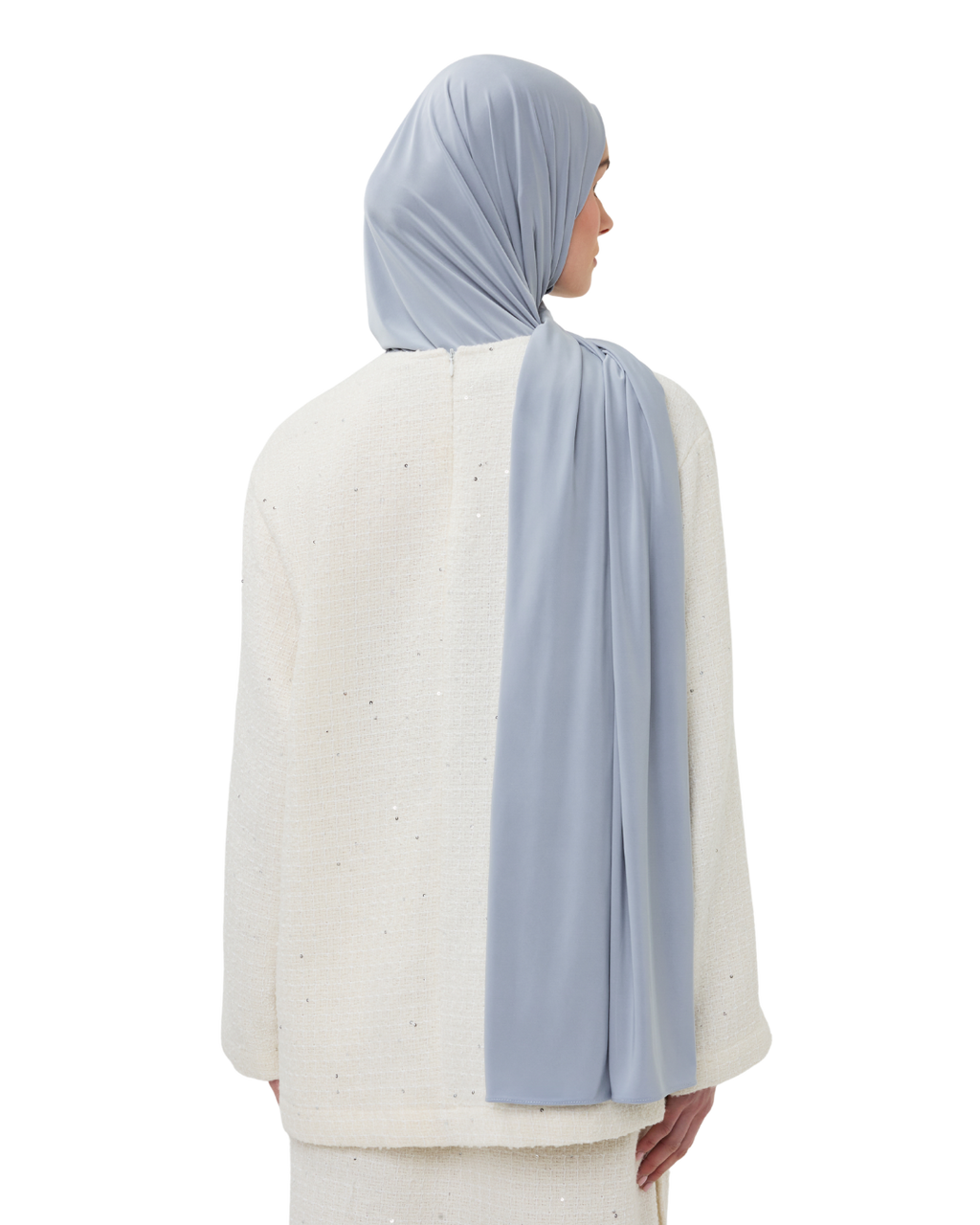 Premium Modal Long-Scarf - Soft Blue
