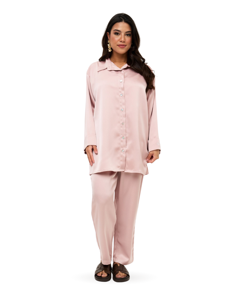 Satijnen broek - Petal Blush