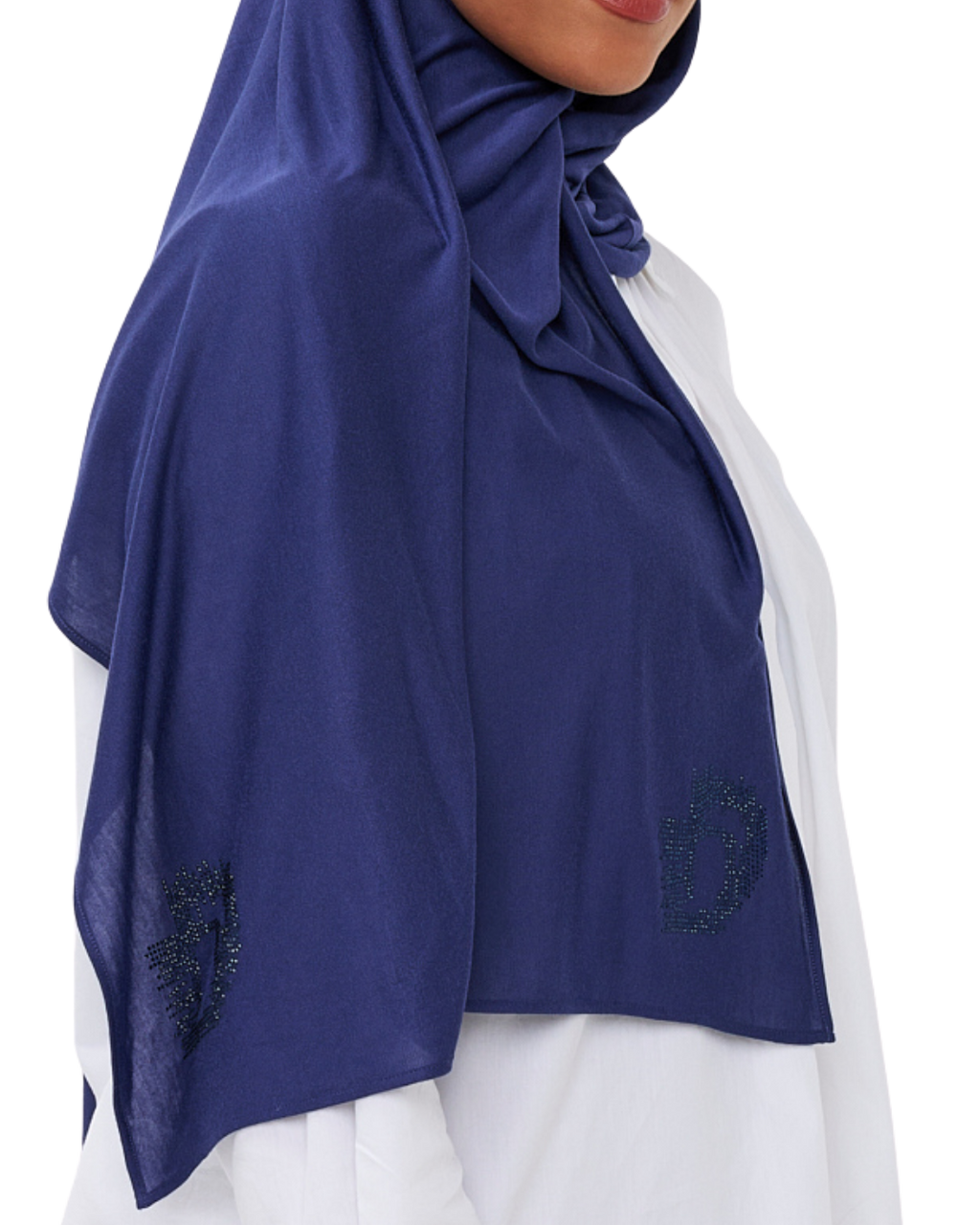Cool-Toned Modal Diamond Long-Scarf Set