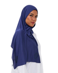 Signature Modal Diamonds Long-Scarf - Imperial Blue