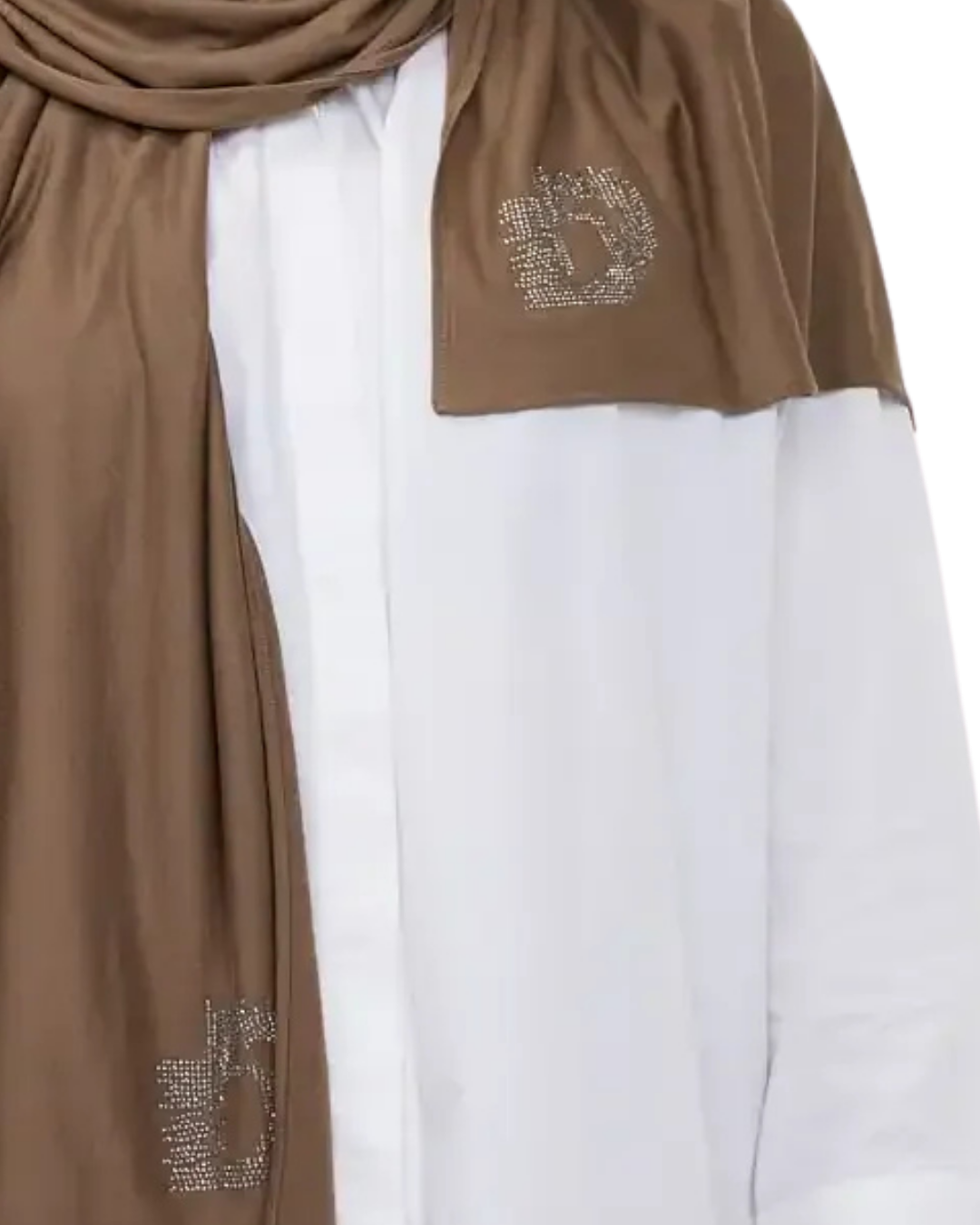 Signature Diamonds Long-Scarf - Stone Brown