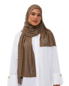 Signature Modal Diamonds Long-Scarf - Stone Brown