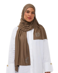 Signature Modal Diamonds Long-Scarf - Stone Brown