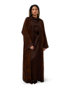 Signature Jaquard Kimono - Chocolate Brown