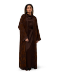 Signature Jaquard Kimono - Chocolate Brown