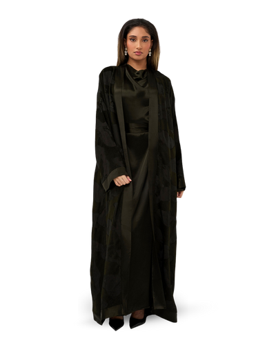 Signature Jaquard Kimono - Emerald Green