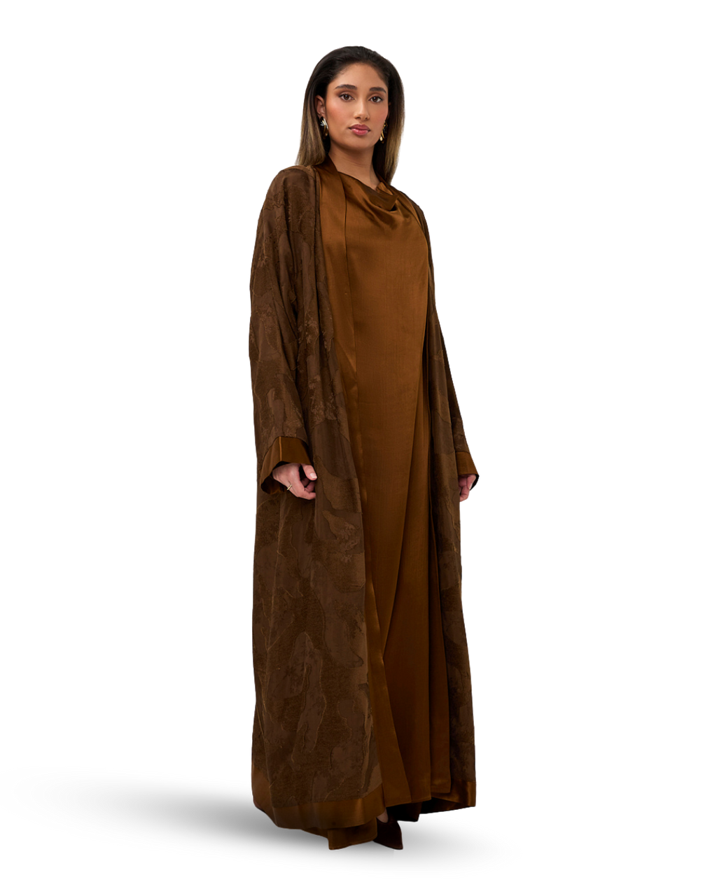 Signature Jaquard Kimono - Golden Amber