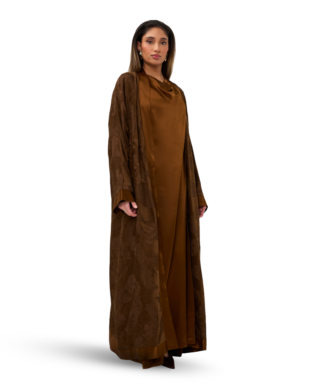 Signature Jaquard Kimono - Golden Amber